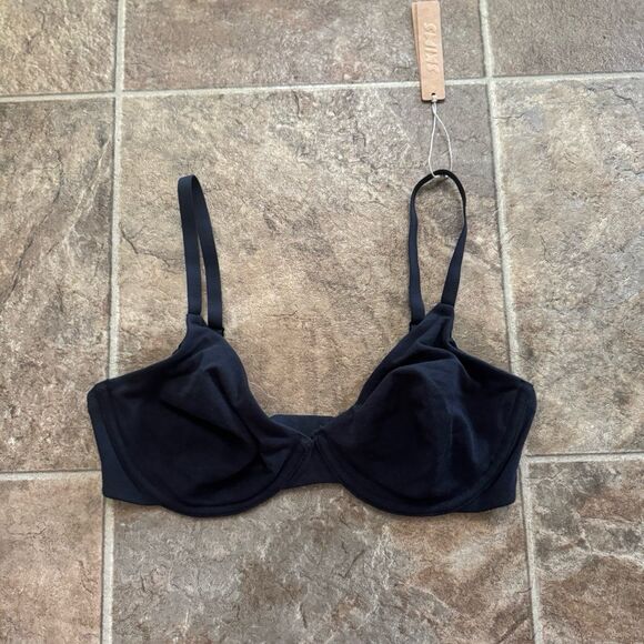Skims Cotton Jersey T-shirt Bra Soot Size 32DD - Picture 4 of 9